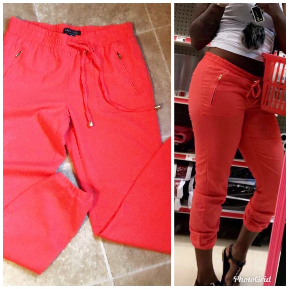 New Look Drawstring Jogger Style Linen Pants